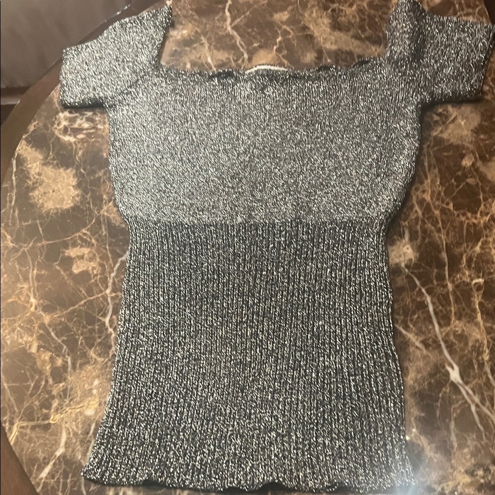 Kenar Black and White Knit Top